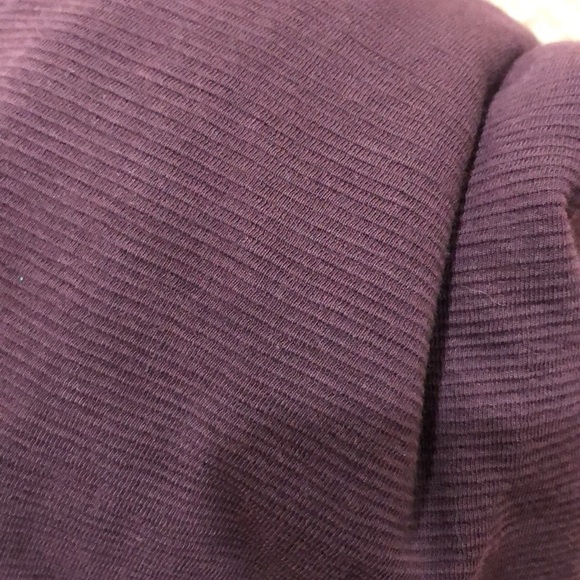 COS T-Shirt Top Size Small Eggplant Dark Purple Ribbed Cotton Short Sleeve - Picture 11 of 11